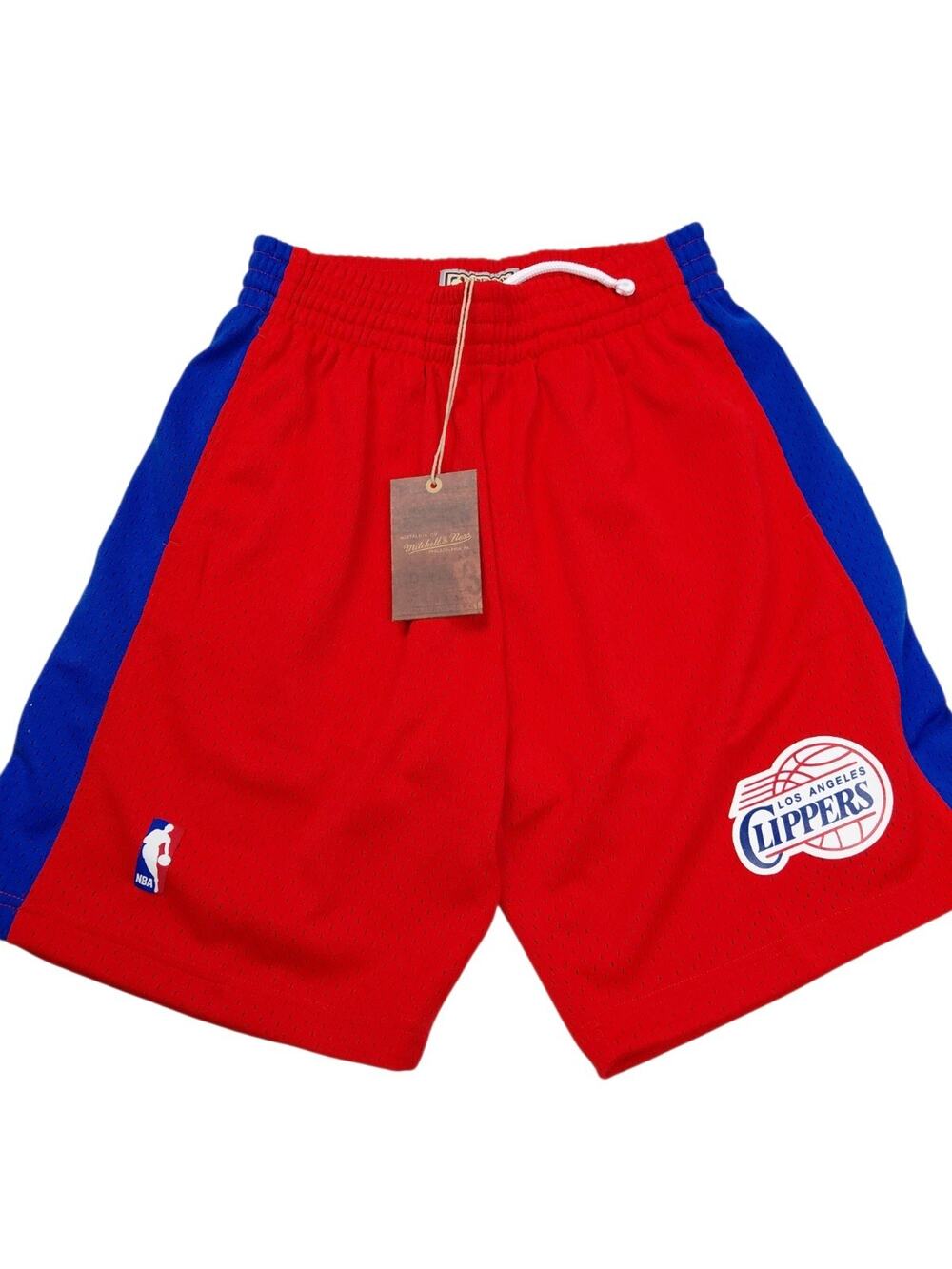 Los Angeles Clippers Shorts Size Small Red Blue Mitchell & Ness Basketball NWT